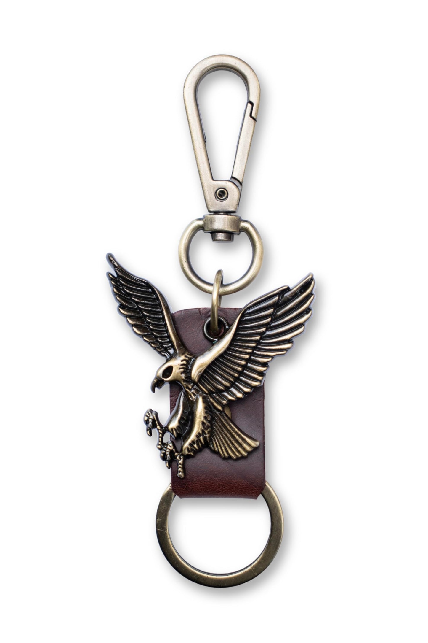 AuPra Eagle KeyChain Gift Women & Men Leather Bird KeyRing Home Car Keys Holder Present