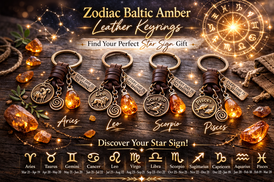 Zodiac Baltic Amber Keyrings – Find Your Perfect Star Sign Gift