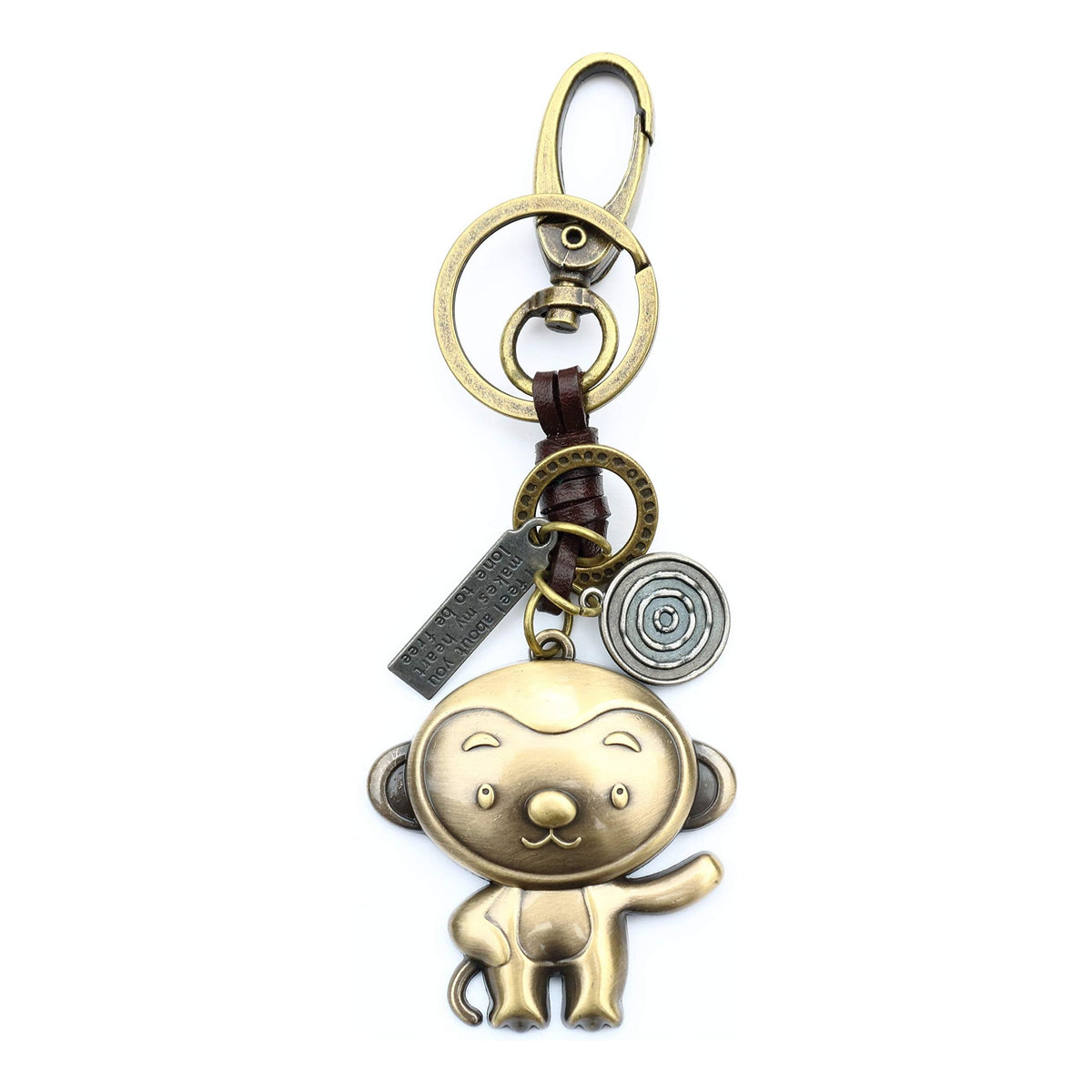 Zodiac Animal Keychain – Handmade Vintage Leather – Lucky Gift Keyring Collection-AuPra