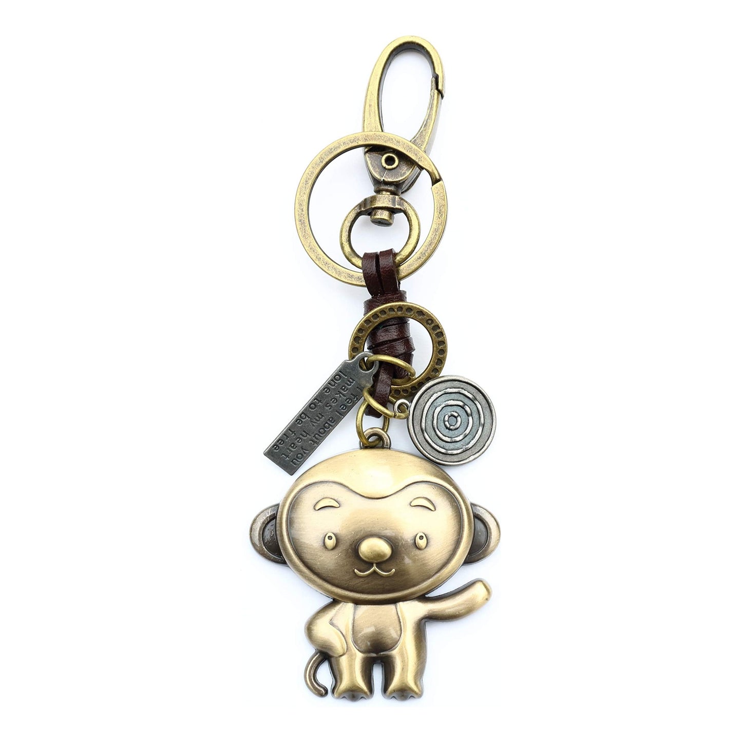 Zodiac Animal Keychain – Handmade Vintage Leather – Lucky Gift Keyring Collection-AuPra