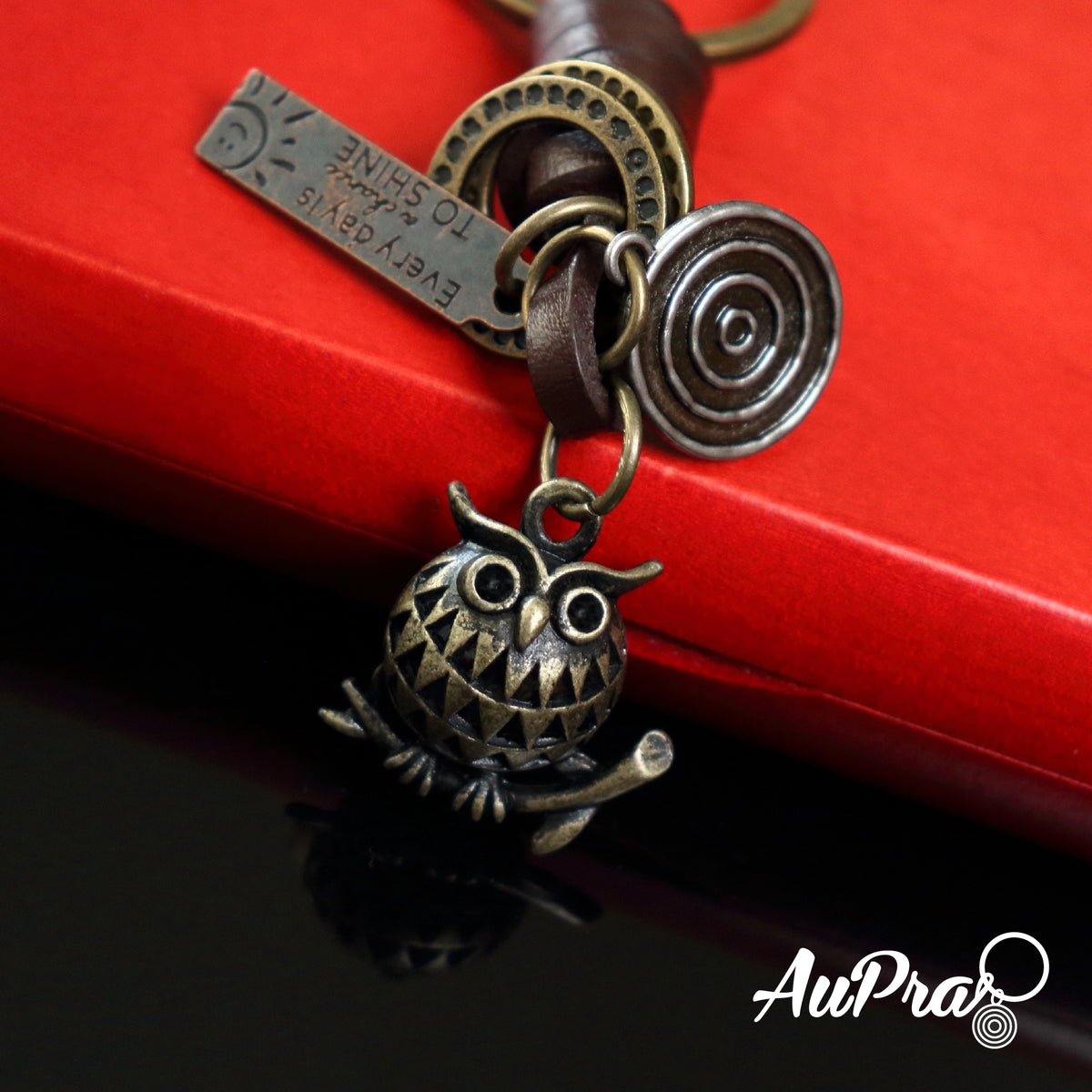 AuPra 3D Baby Owl Keyring – Cute Gift Charm