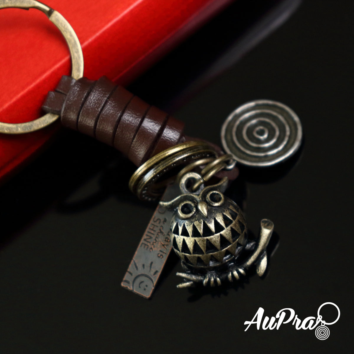 AuPra 3D Baby Owl Keyring – Cute Gift Charm