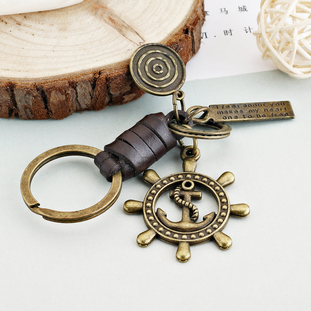 AuPra Anchor Keyring – Nautical Sailor Charm Gift