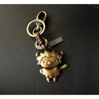 Zodiac Animal Keychain – Handmade Vintage Leather – Lucky Gift Keyring Collection-AuPra