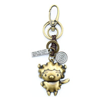 Zodiac Animal Keychain – Handmade Vintage Leather – Lucky Gift Keyring Collection-AuPra