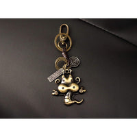 Zodiac Animal Keychain – Handmade Vintage Leather – Lucky Gift Keyring Collection-AuPra