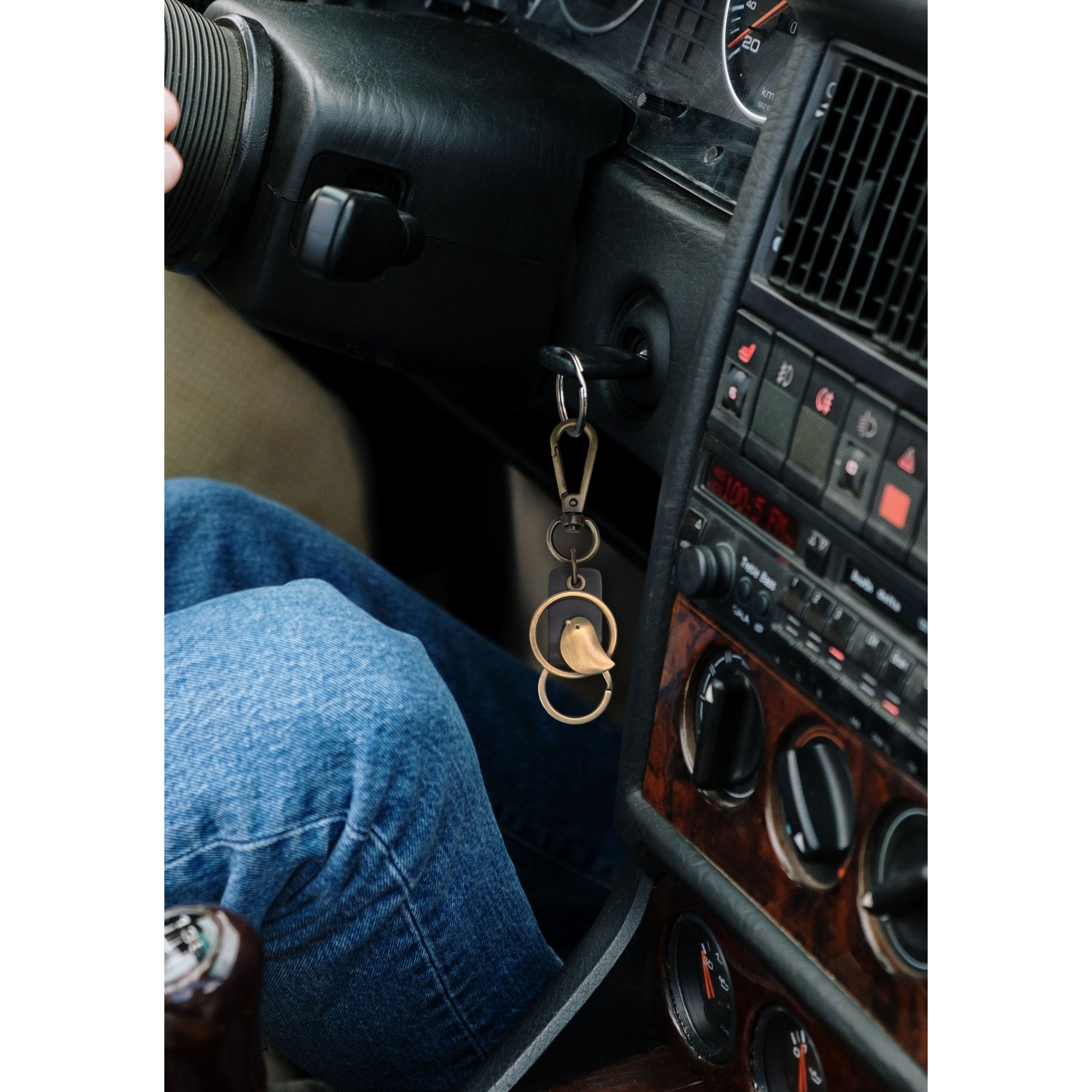 Bird Vintage Keychain – Handmade Leather Keyring – Keys Charm Gift-AuPra
