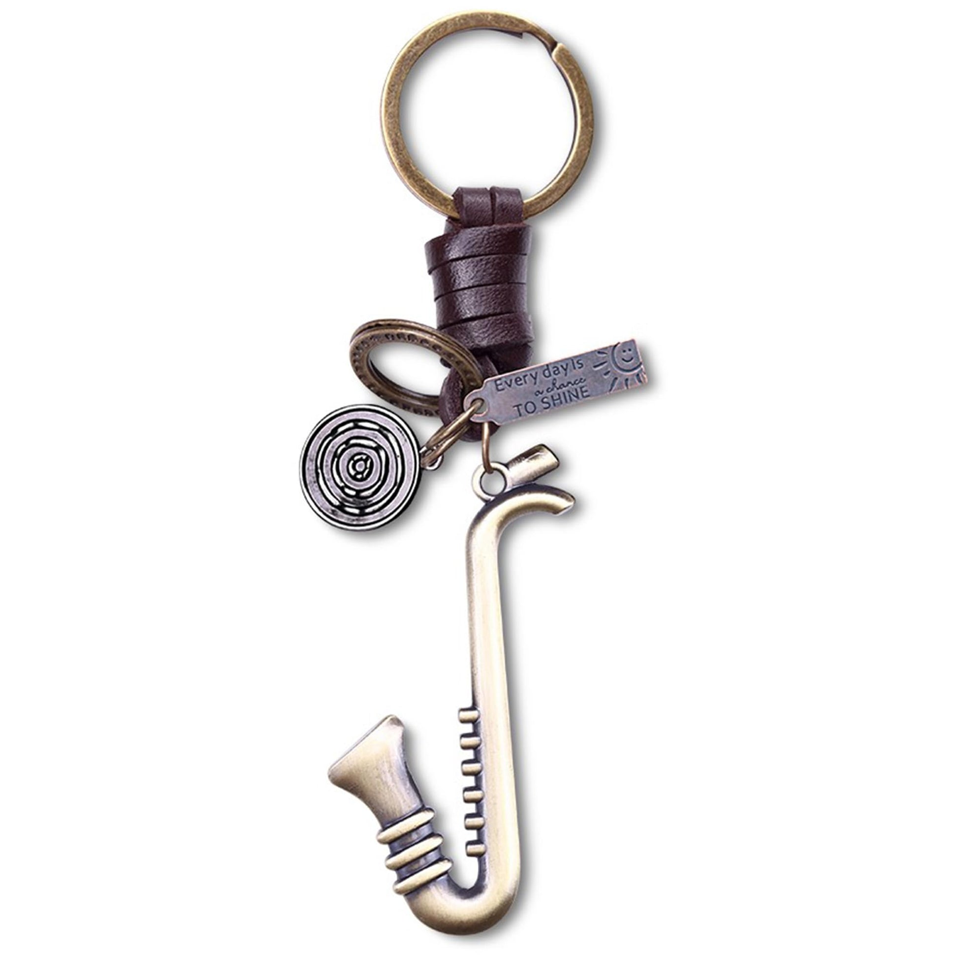 AuPra Music KeyRing Gifts Women & Men Leather KeyChain Home Car Door Keys Holder Girl &Boy Musical Present