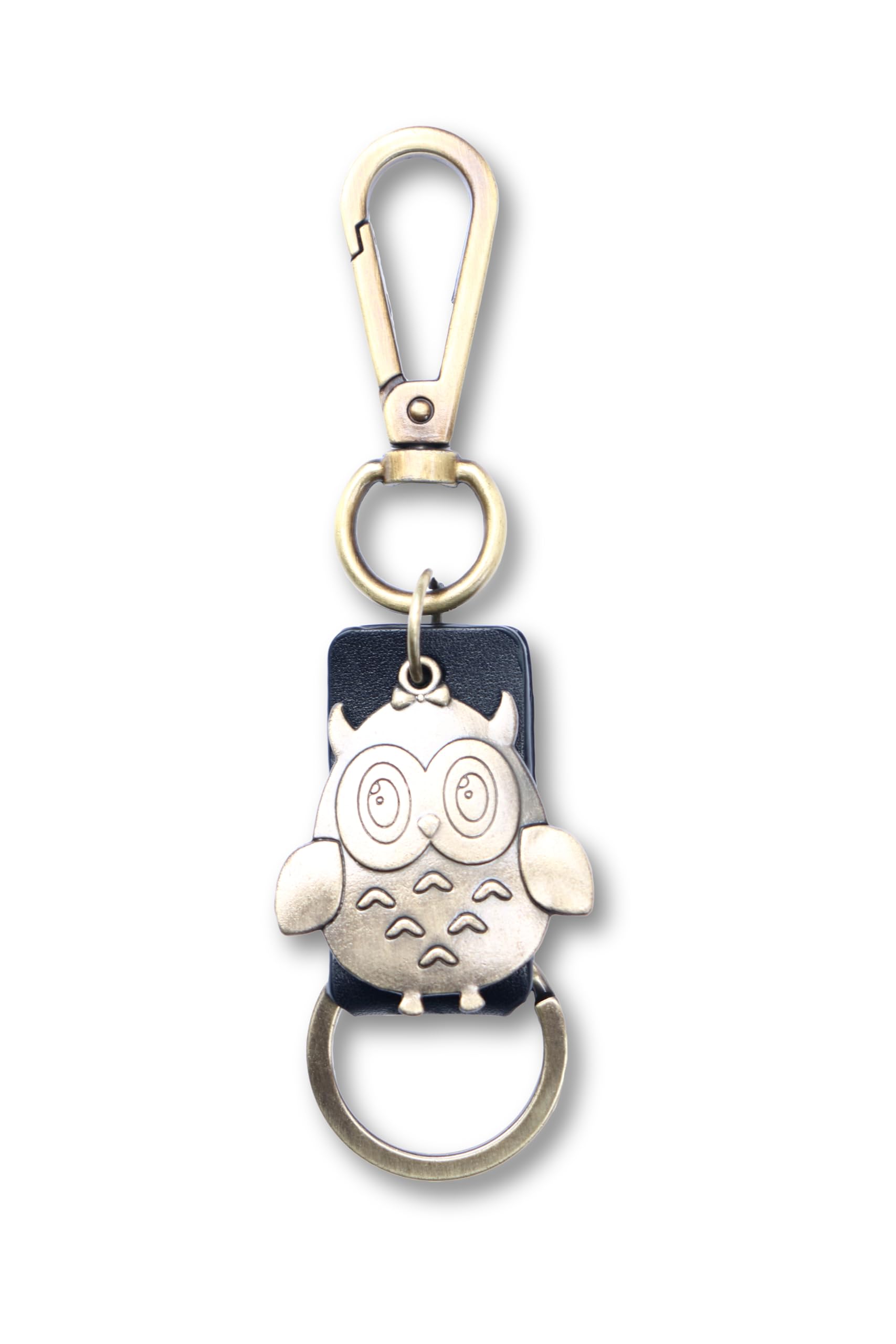 AuPra Owl KeyChain Gift Women & Men Leather Bird KeyRing Home Car Keys Holder Present