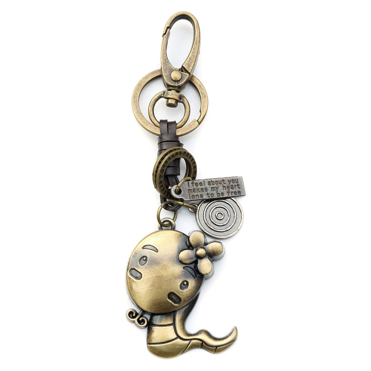 Zodiac Animal Keychain – Handmade Vintage Leather – Lucky Gift Keyring Collection-AuPra