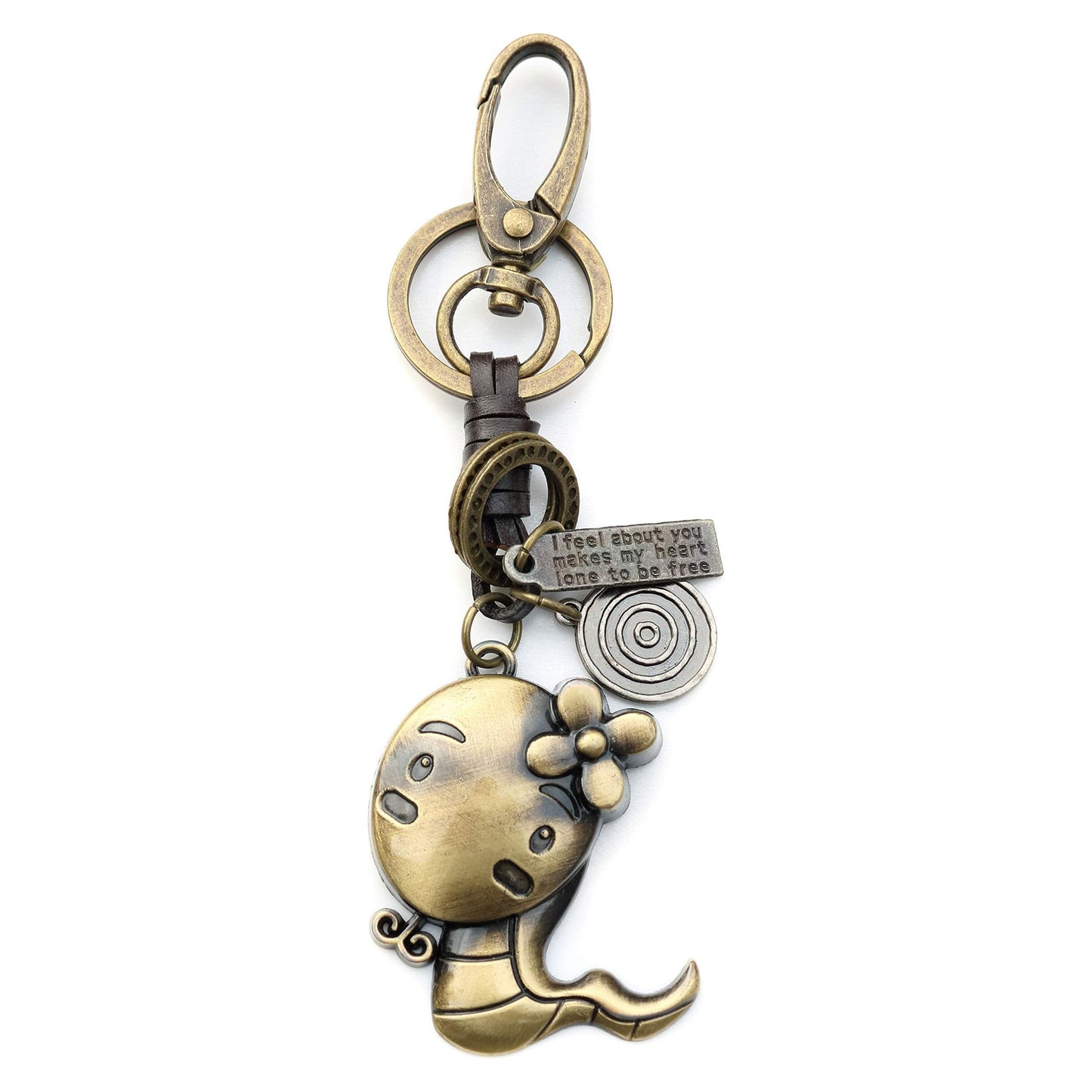 Zodiac Animal Keychain – Handmade Vintage Leather – Lucky Gift Keyring Collection-AuPra