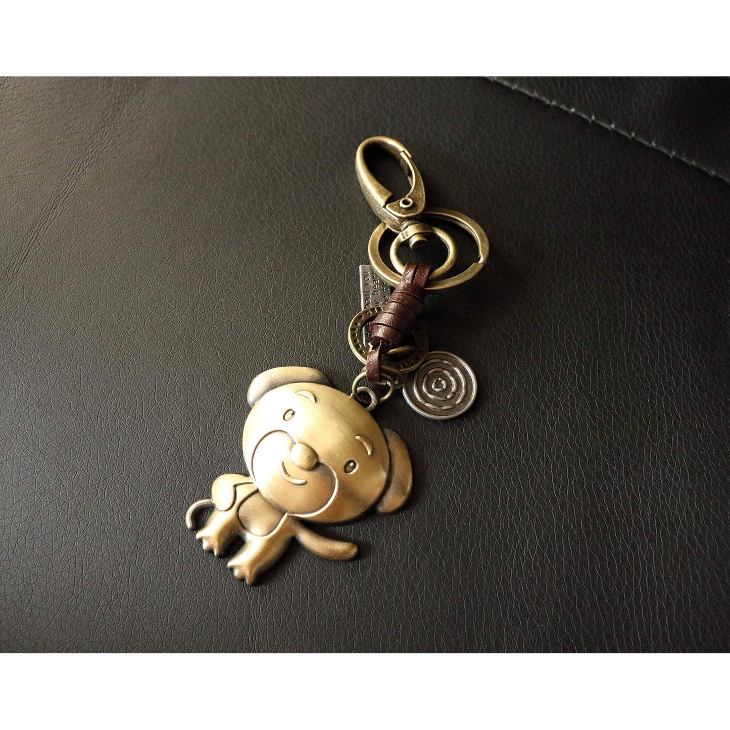 Zodiac Animal Keychain – Handmade Vintage Leather – Lucky Gift Keyring Collection-AuPra