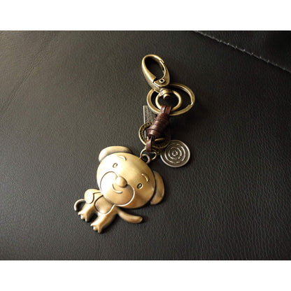 Zodiac Animal Keychain – Handmade Vintage Leather – Lucky Gift Keyring Collection-AuPra
