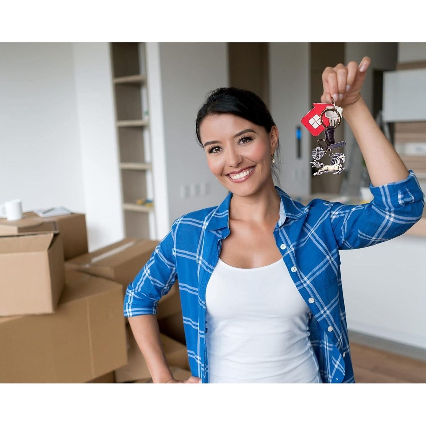 Horse Keychain Charm – Handmade Vintage Leather – Animal Lover Gift Keyring-AuPra