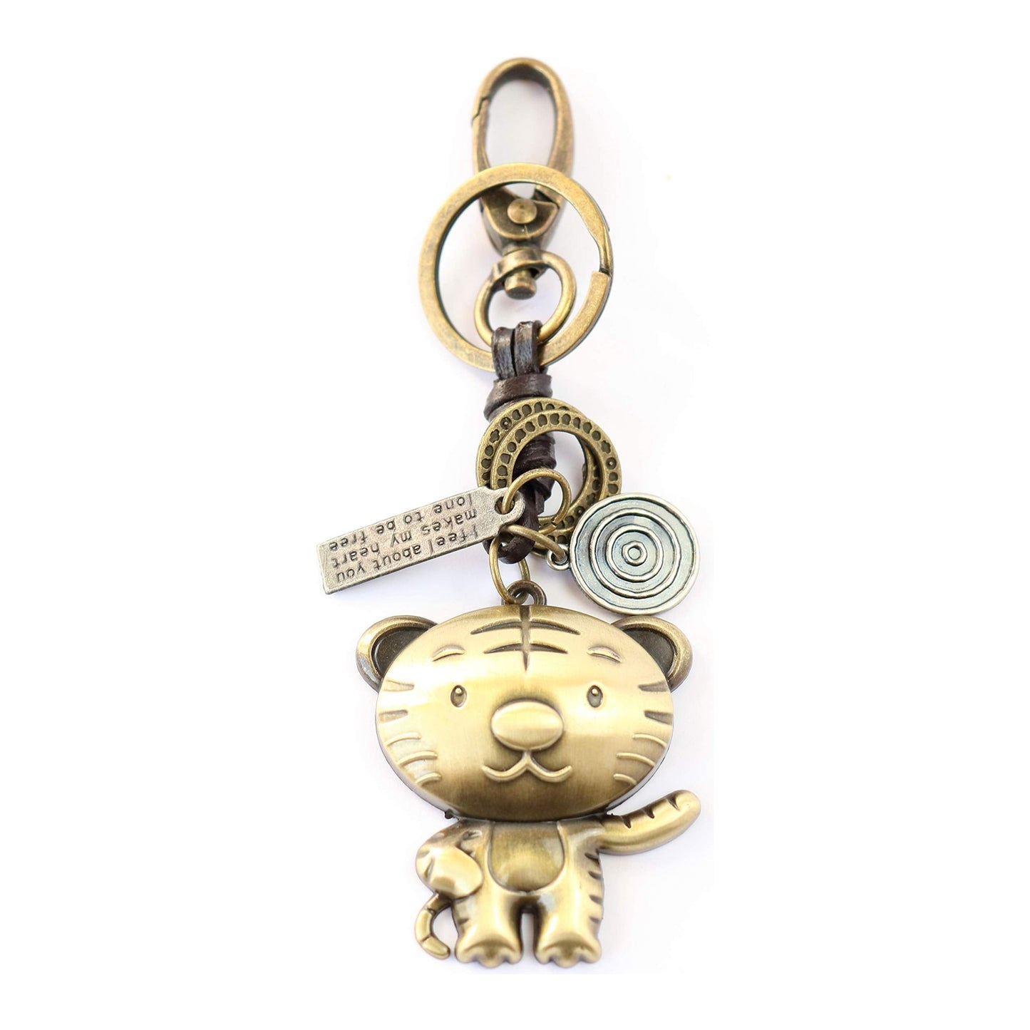 Zodiac Animal Keychain – Handmade Vintage Leather – Lucky Gift Keyring Collection-AuPra
