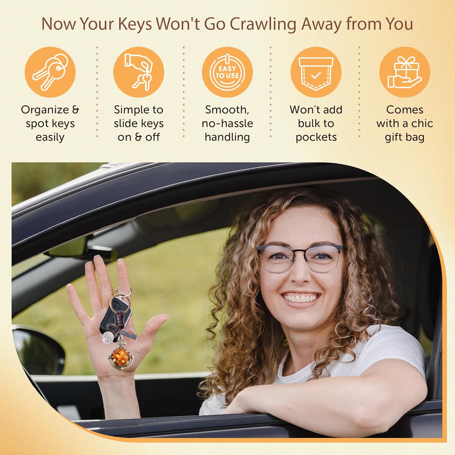 Amber Anchor Keychain Charm – Handmade Vintage Leather – Sailor Gift Keyring-AuPra