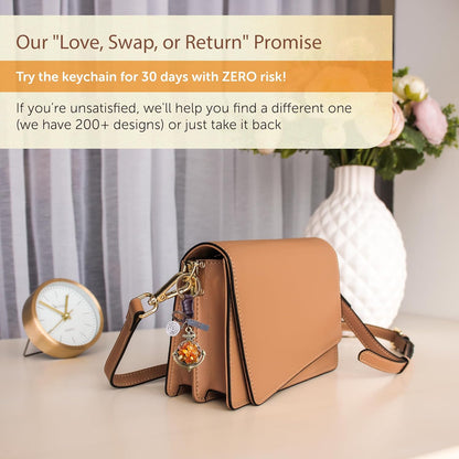 Amber Anchor Keychain Charm – Handmade Vintage Leather – Sailor Gift Keyring-AuPra