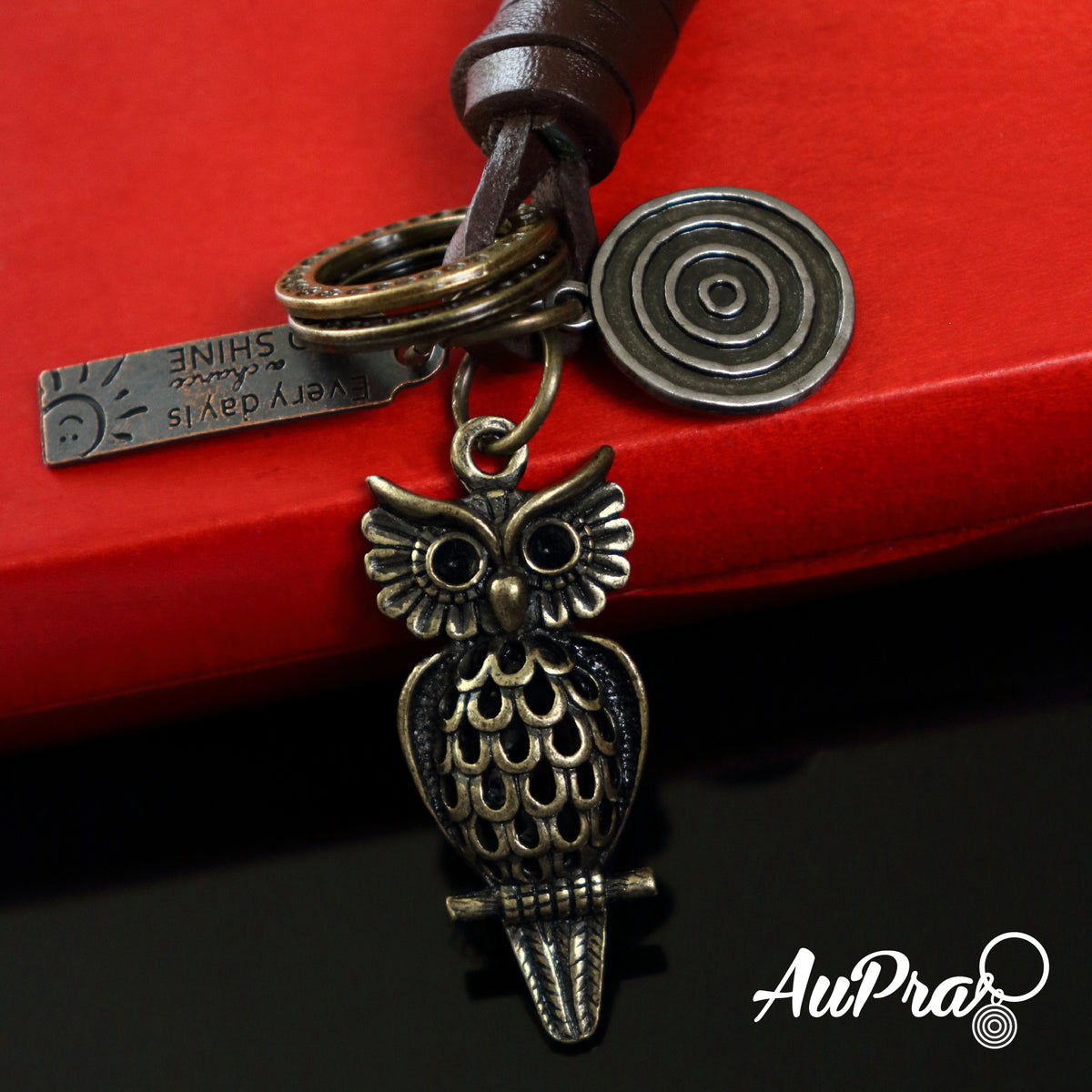 AuPra 3D Owl Keyring – Symbolic Gift Charm