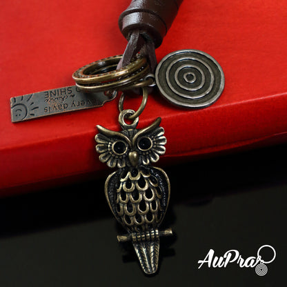 AuPra 3D Owl Keyring – Symbolic Gift Charm
