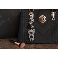 Panda Bear Crystal Keychain – Velvet Sparkle Tassel Charm – Clip Bag Keyring Gift for Girls-AuPra