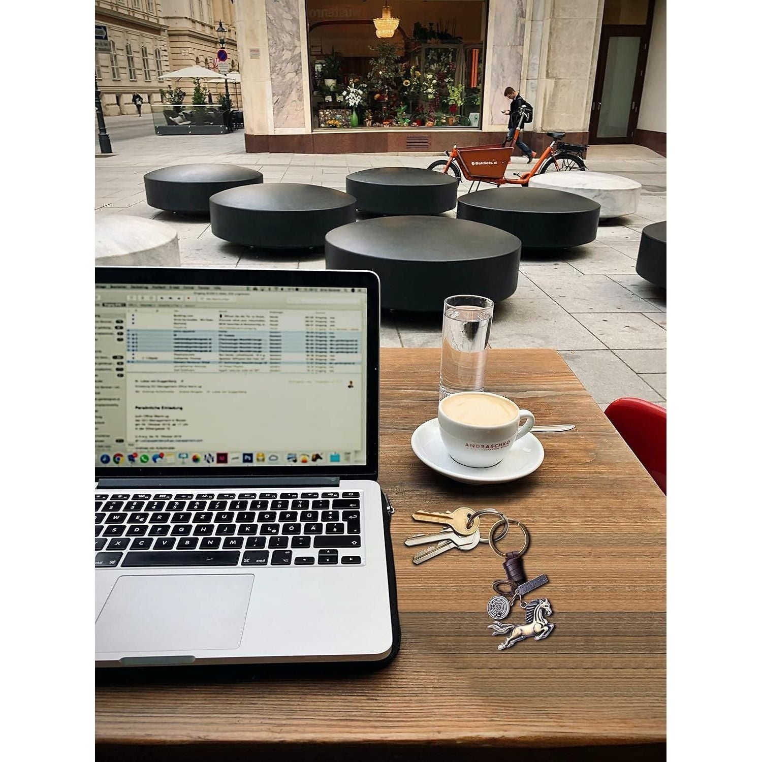 Horse Keychain Charm – Handmade Vintage Leather – Animal Lover Gift Keyring-AuPra