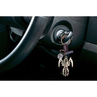 Grip Reaper Keychain Charm – Handmade Vintage Leather – Halloween Gift Keyring-AuPra