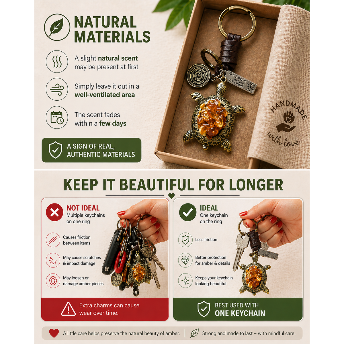 AuPra Taurus Keyring – Amber Star Sign Gift