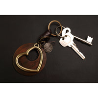 AuPra Heart Wood Keyring – Romantic Love Gift