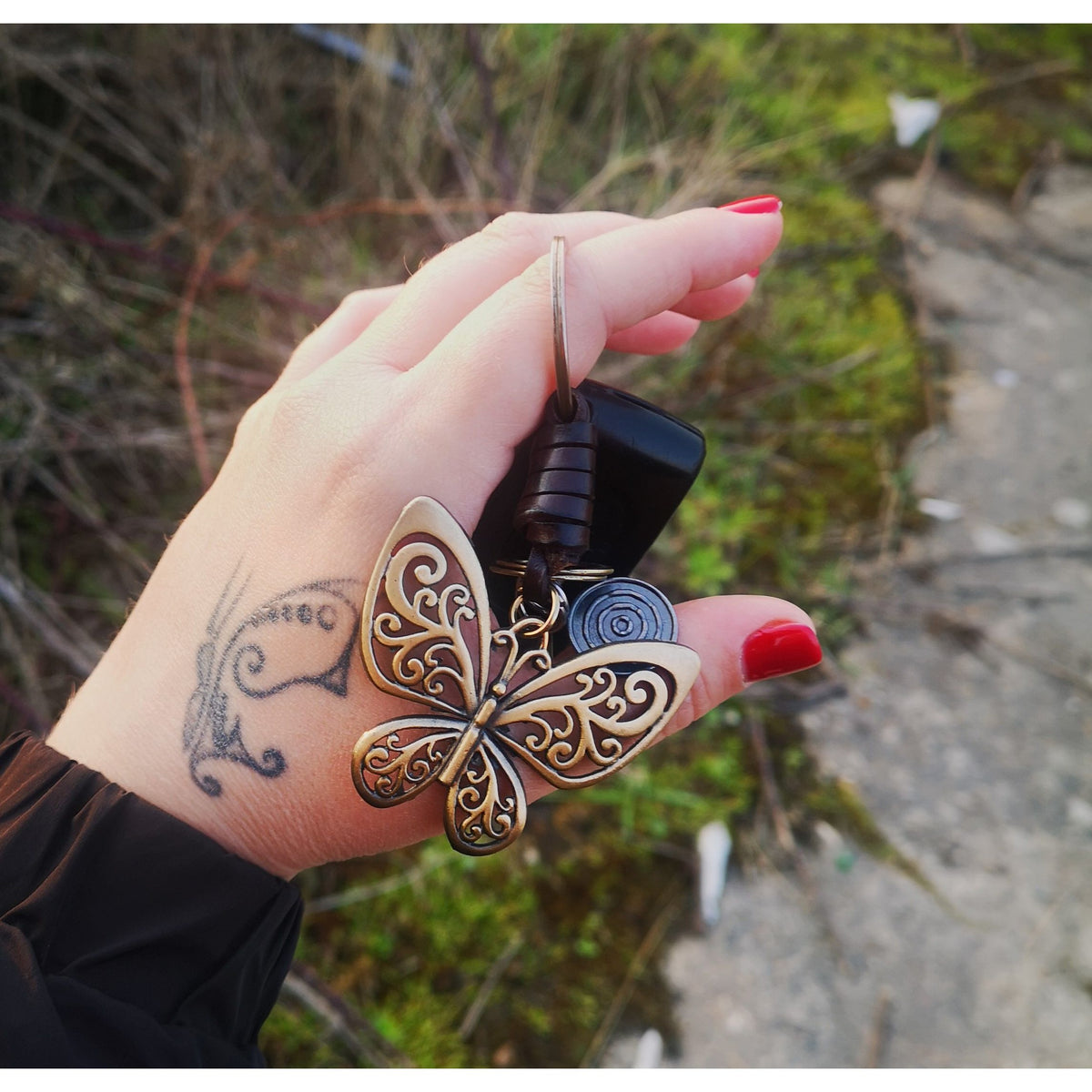 AuPra Gold Butterfly Keyring – Women’s Charm Gift