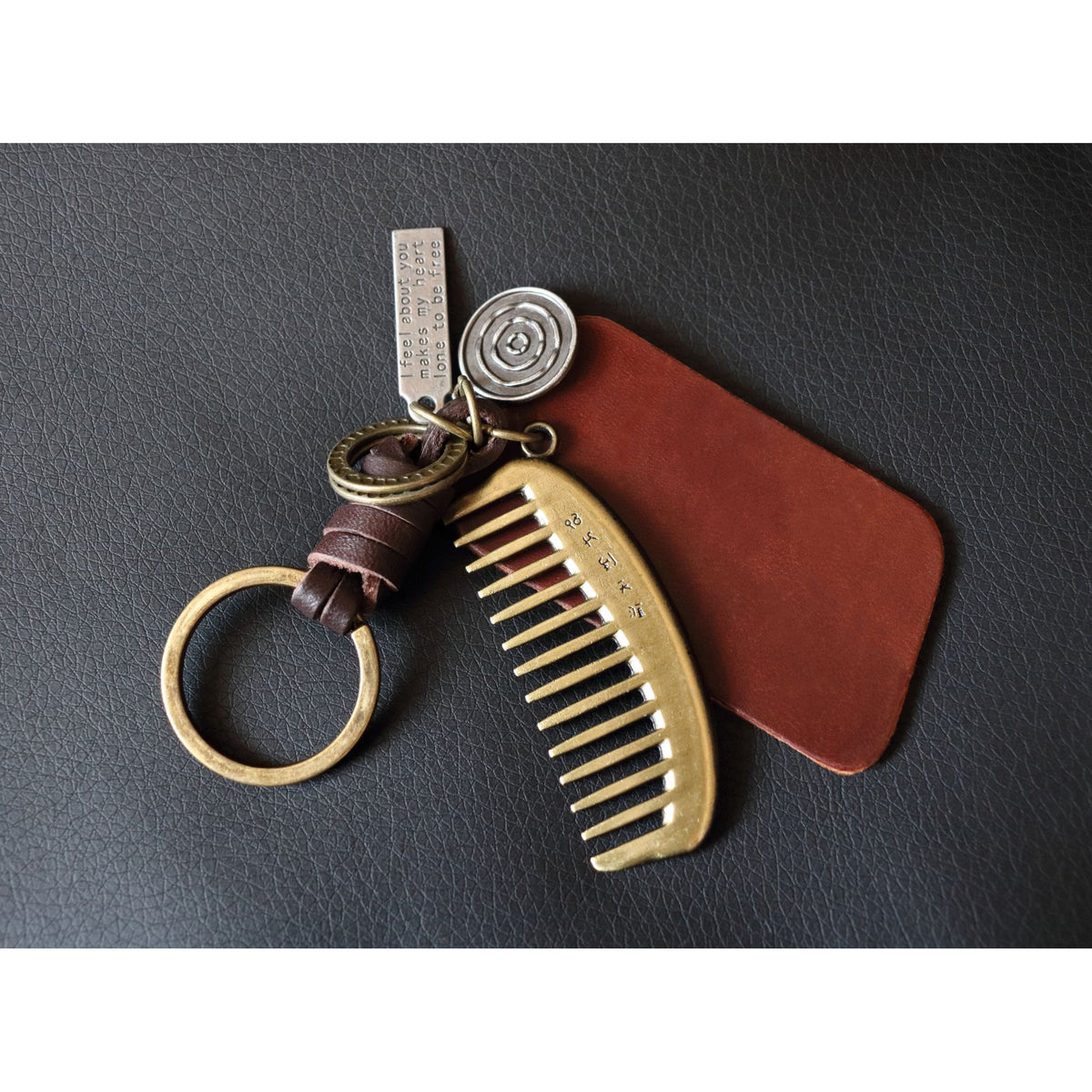 AuPra Metal Comb Keyring – Barber Gift Charm