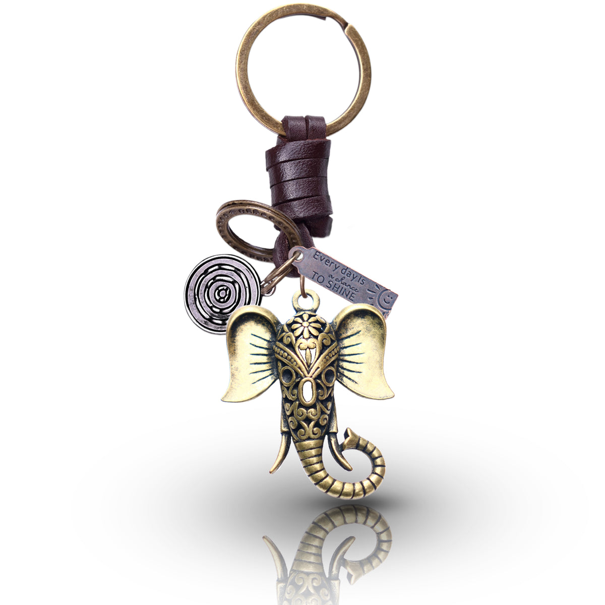 AuPra Elephant Head Keyring – Boho Spirit Charm