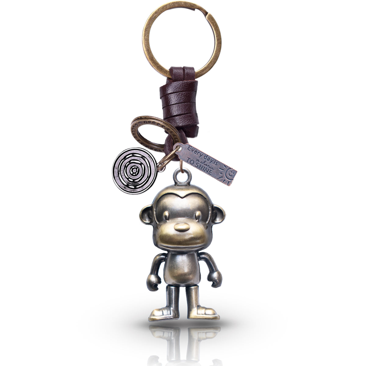 AuPra 3D Monkey Keyring – Quirky Charm Gift