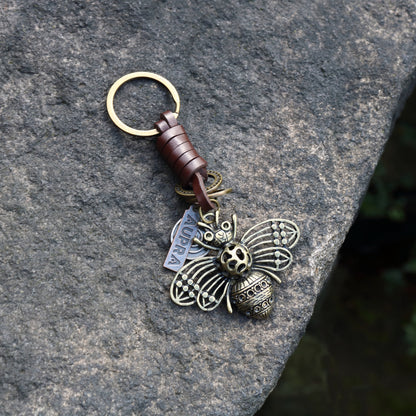 AuPra 3D Bumble Bee Keyring – Lucky Gift Charm