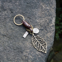 AuPra Leaf Keyring Charm – Botanical Nature Gift