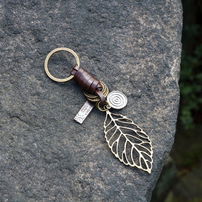 AuPra Leaf Keyring Charm – Botanical Nature Gift