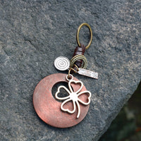 AuPra 4 Leaf Clover Keyring – Irish Luck Gift
