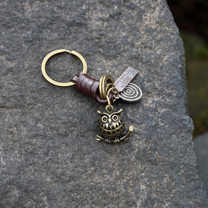 AuPra 3D Baby Owl Keyring – Cute Gift Charm