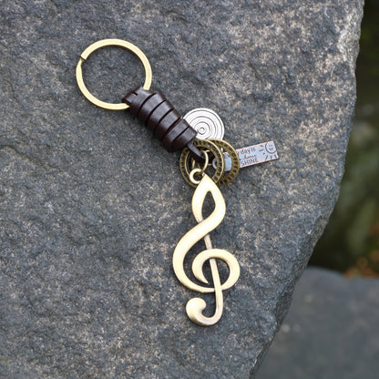 AuPra Treble Clef Keyring – Music Note Charm Gift