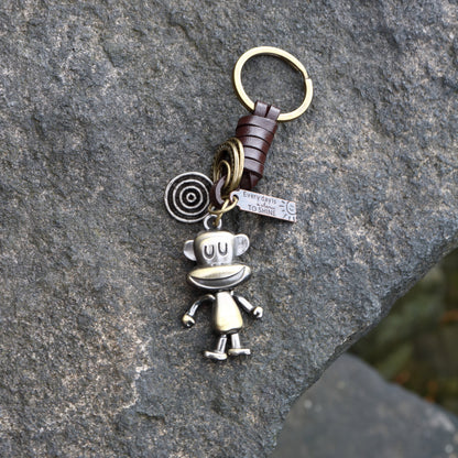 AuPra 3D Monkey Keyring – Funny Charm Gift