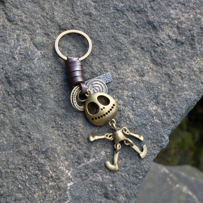 AuPra 3D Skull Keyring – Spooky Halloween Charm Gift