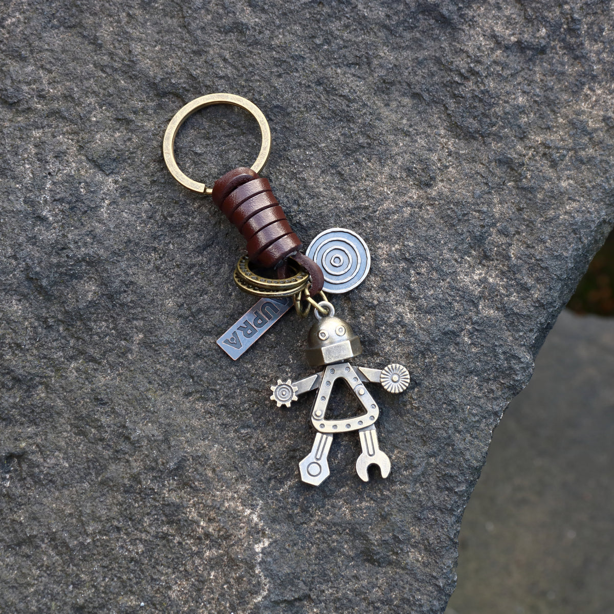 AuPra 3D Robot Keyring – Cute Charm Gift