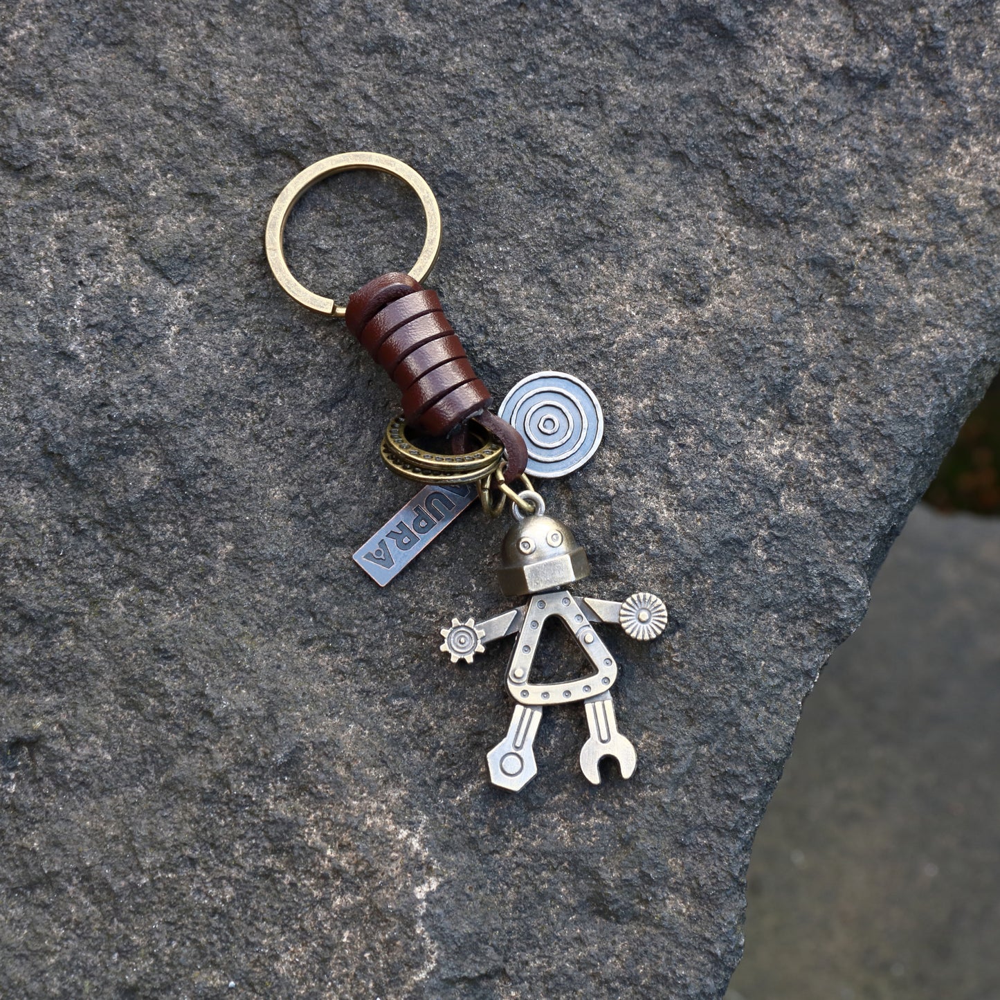 AuPra 3D Robot Keyring – Cute Charm Gift
