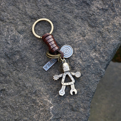 AuPra 3D Robot Keyring – Cute Charm Gift