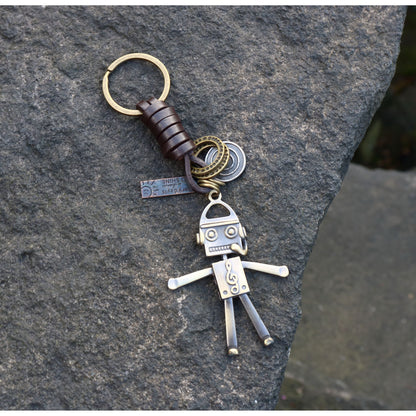 AuPra Singer Robot Keyring – 3D Music Charm Gift