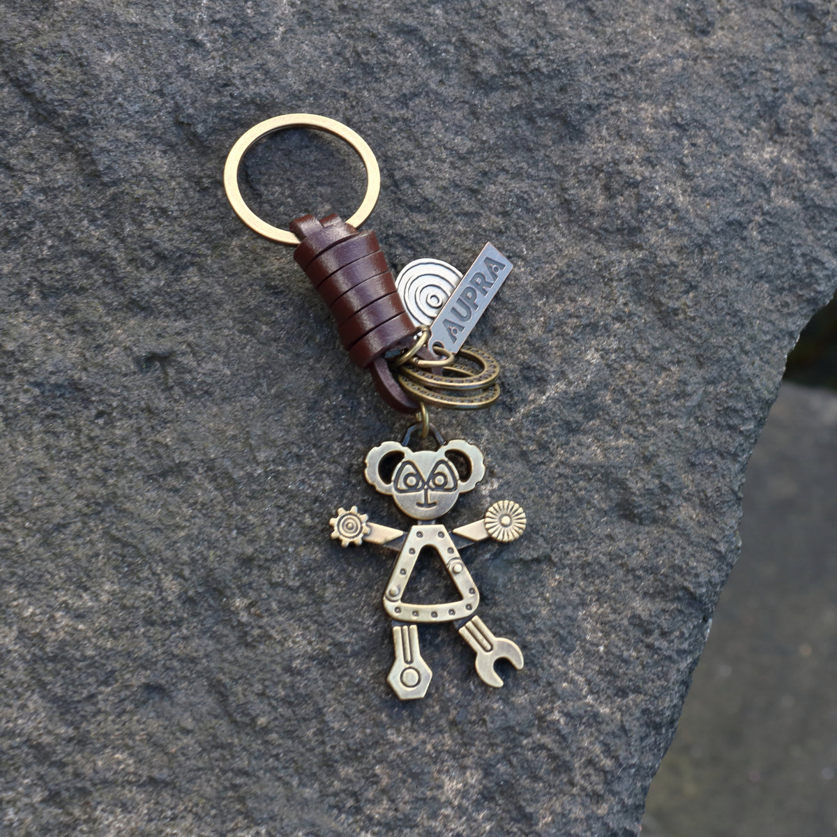 AuPra 3D Women’s Robot Keyring – Cute Charm Gift