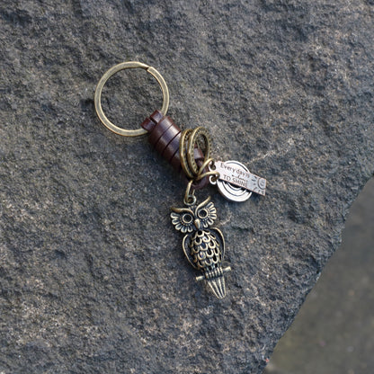 AuPra 3D Owl Keyring – Symbolic Gift Charm