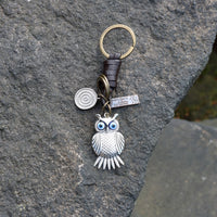 AuPra 3D Blue Eye Owl Keyring – Protective Gift Charm