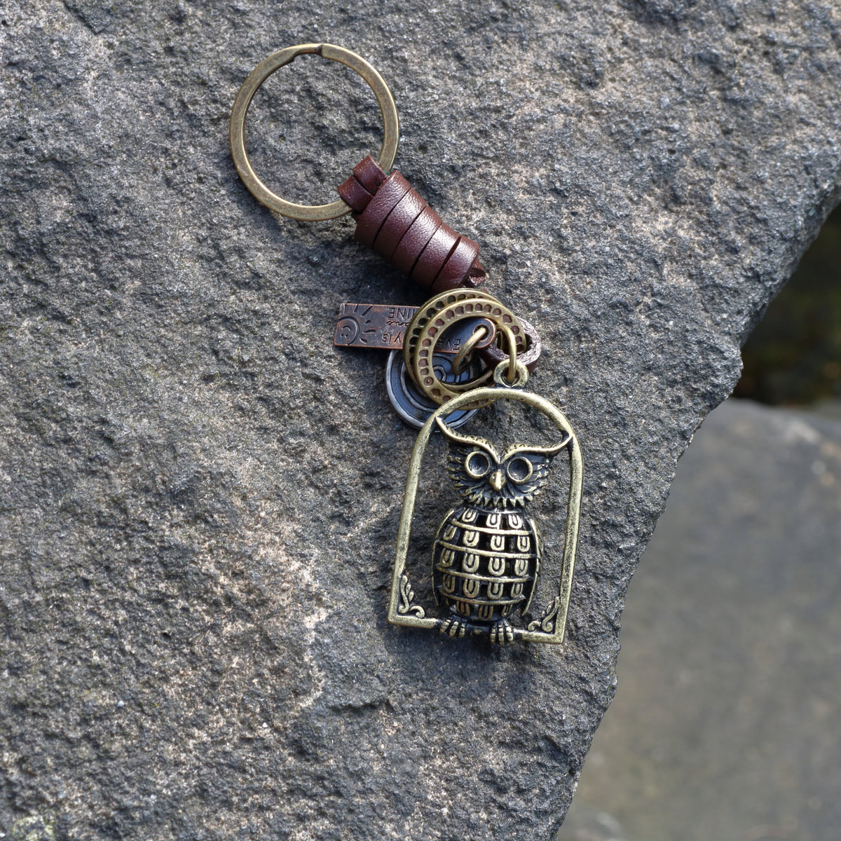 AuPra 3D Owl Keyring – Elegant Gift Charm
