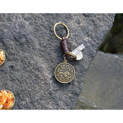 AuPra Leo Keyring – Amber Star Sign Gift