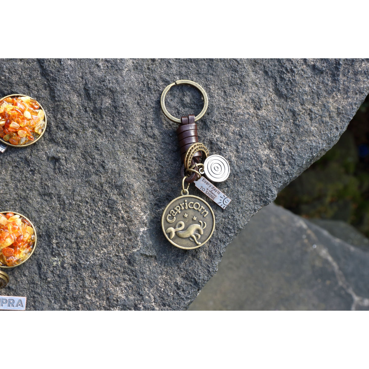 AuPra Amber Capricorn Keyring